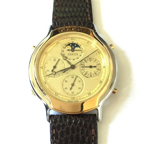 vintage GUCCI 8300 moon phase chronograph Watch 